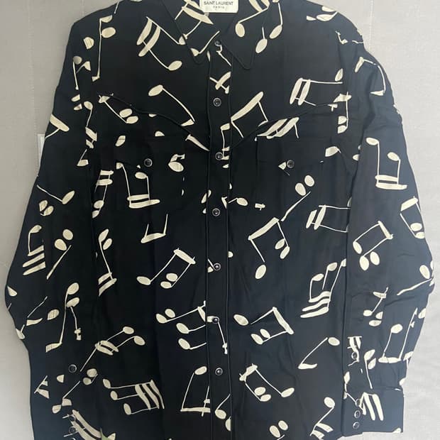 생로랑 웨스턴 음표셔츠 m