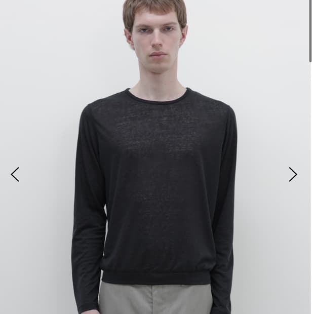Les Fin linen top (Black,46사이즈)