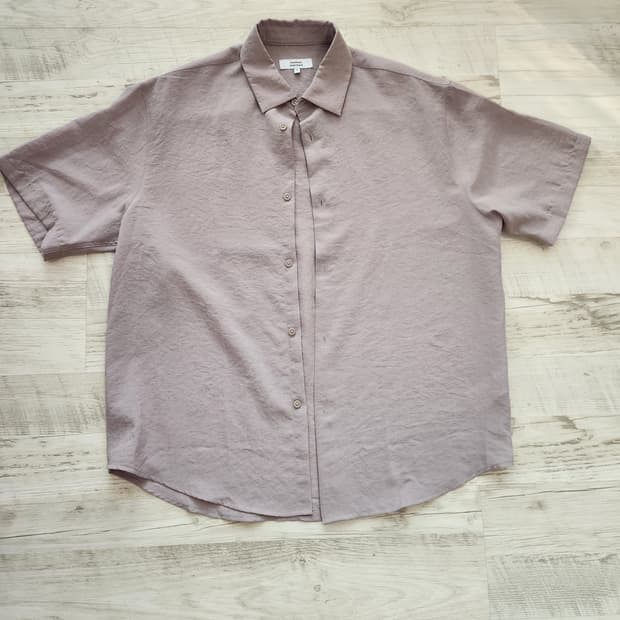 무신사 스탠다드 린넨라이크 오버핏 반팔 셔츠. M(100~105)사이즈