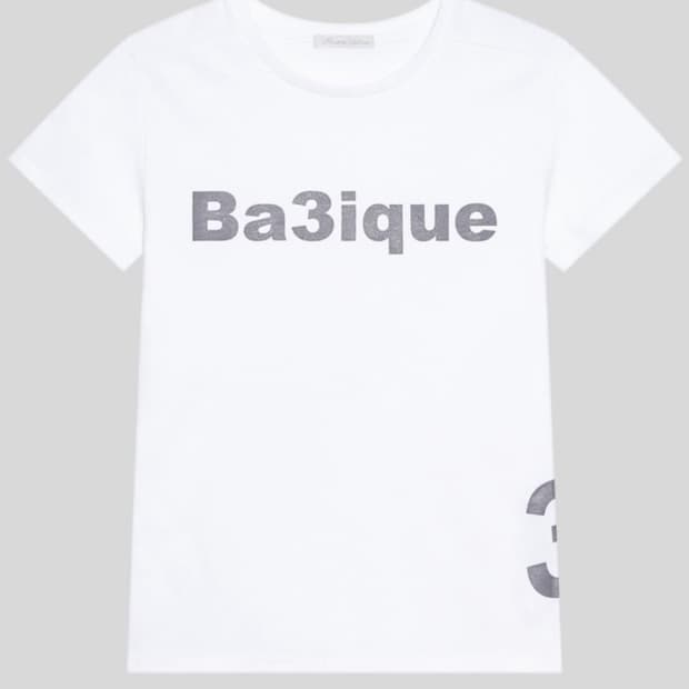 샵페어리 petit logo t-shirt white
