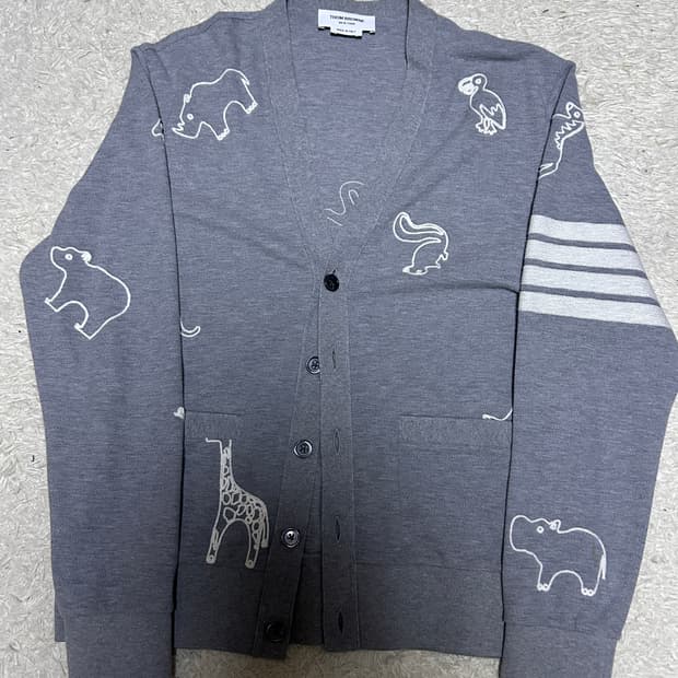 [백화점판, 2] 톰브라운 사선완장 애니멀 가디건 한정판