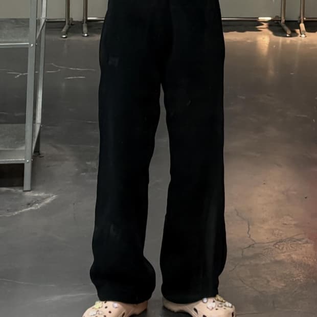 유니클로 X 니들스 플리스 블랙 팬츠 A3575