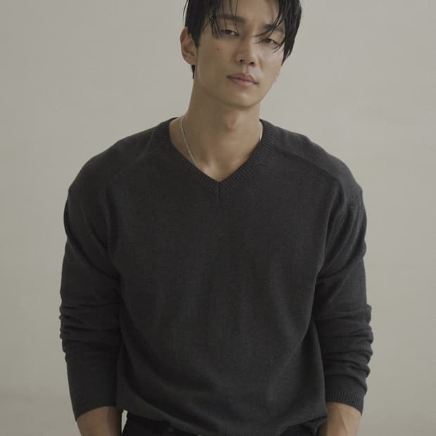 (3) 시도 siiiido 에브리웨어 브이넥 니트 차콜