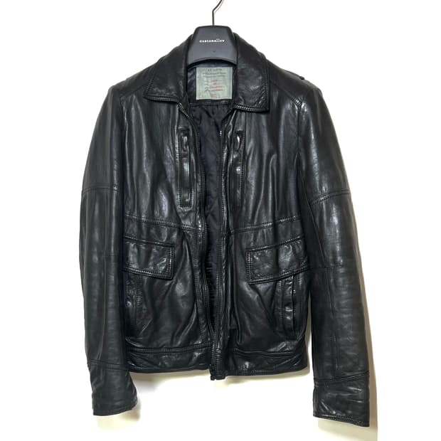 인터메조  양가죽 가죽자켓 밀리터리 필드자켓 블랙 90~95사이즈