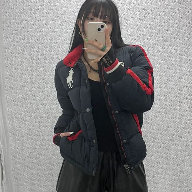 폴로 랄프로렌 빅포니 올드스쿨 레이싱 USA 덕다운 패딩 S C08998