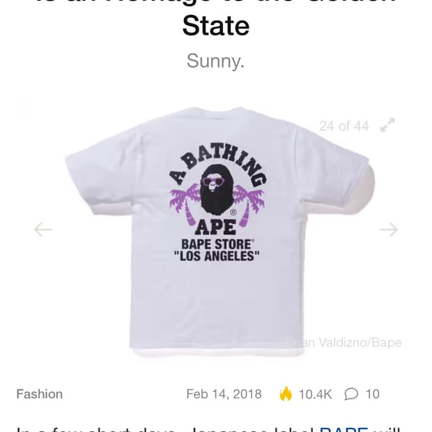 베이프 LA store 티셔츠3XL