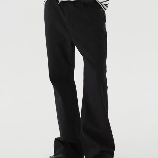 Dnsr 시그니처 플레어 데님 블랙