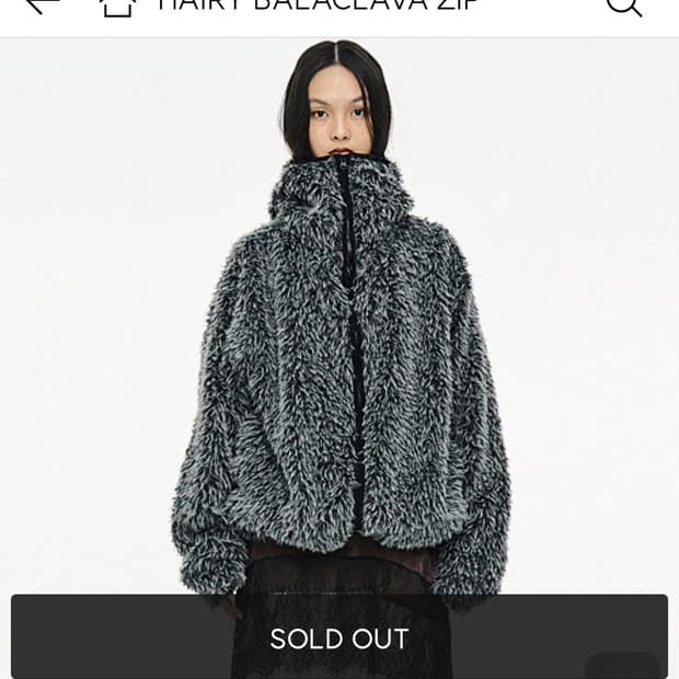 세릭 cerric 바라클라바 후드 집업 HAIRY BALACLAVA ZI