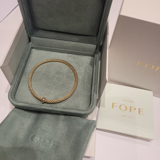 (새상품,풀구성) 화이트 포페 프리마 다이아몬드 플렉스 잇 브레이슬릿팔찌