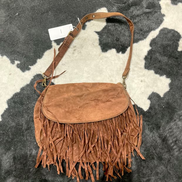 Vintage Western Suede Fringe Bag