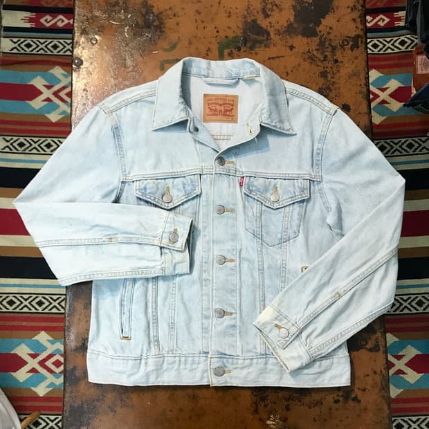 리바이스 아이스블루 워시드 데님 트러커자켓 여성 55 66