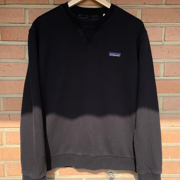 [L] 파타고니아 리사이클 코튼 블랙 스웻셔츠 크루넥 맨투맨 