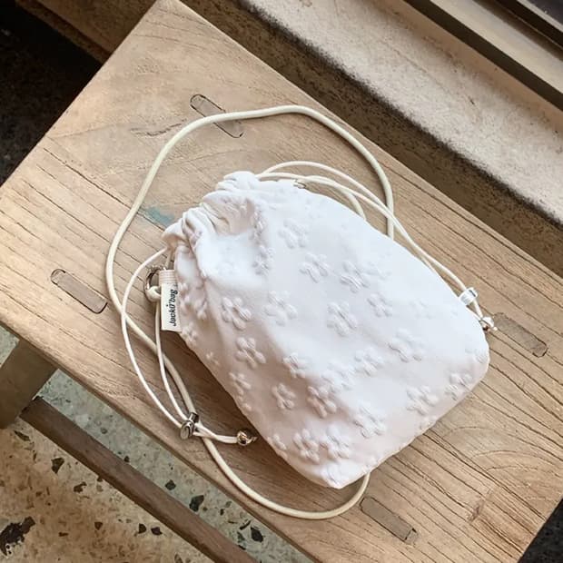 플로랄 미니백 ivory