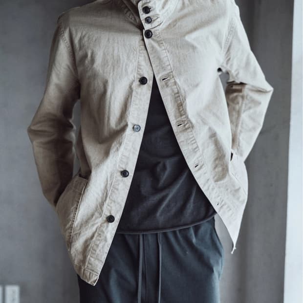 Monoprive Textured High-neck Jacket