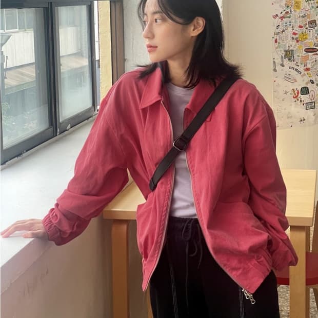 여성 자켓 핑크