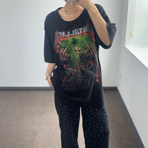 ROCK VOLUTION 메탈리카 블랙 반팔 