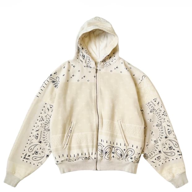 캐피탈 플리스 반다나 비부악 후드 블루종 키나리(3사이즈)