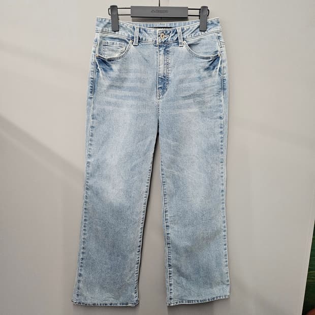 GUESS 연청 워싱 스트레이트 데님팬츠