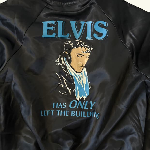 80s Elvis Satin Bomber Jacket