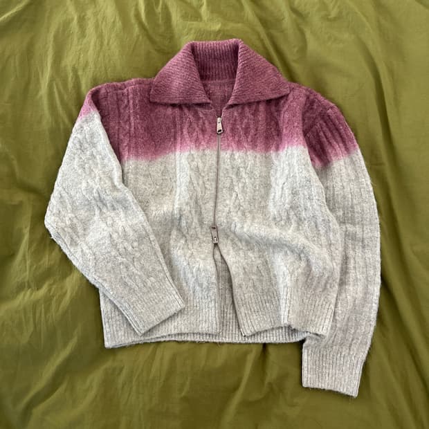 아더에러 로위 니트 집업 그레이