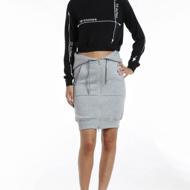 모스키노 코튼 스웨트 펜슬 스커트