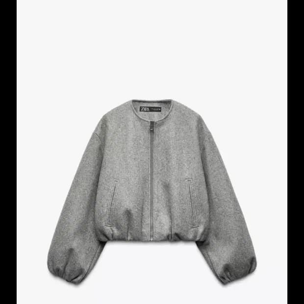 자라 소프트 엘라스틱 봄버 자켓 m