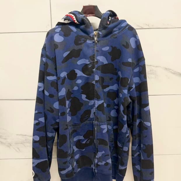 베이프 샤크 후드집업 청계 L