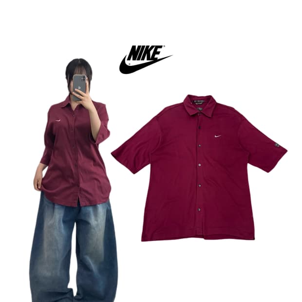 나이키 00s 스우시 타이거우즈 반팔 셔츠