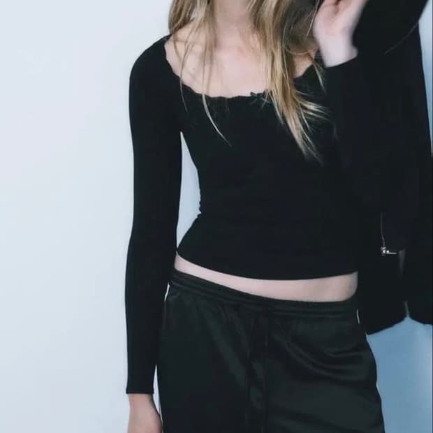 Zara 블랙 롱슬리브