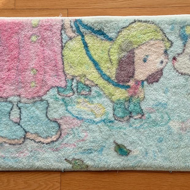 귀여운 강아지 일러스트 발매트