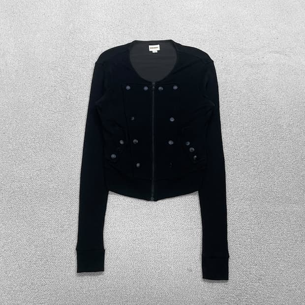 디젤 Diesel 블랙 버튼 집업 자켓 블랙