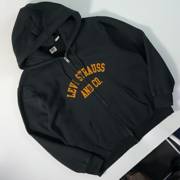 Levi's  리바이스 스펠아웃 아치로고 후드집업