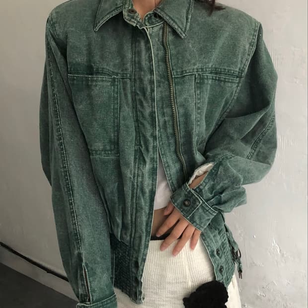 Marina Ferrari 마리나페라리 80’s 에버그린 캔버스 블루종