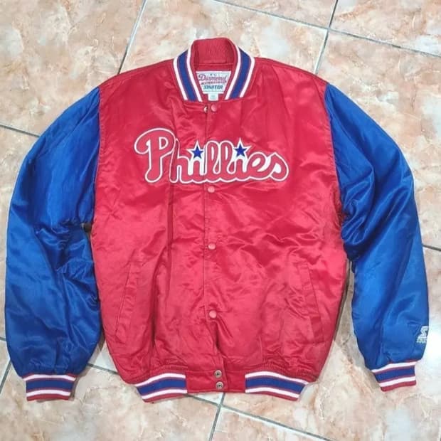 스타터 필라델피아 야구 점퍼 레드 블루