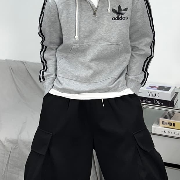 아디다스 파이어버드 하프집업 후드티 105