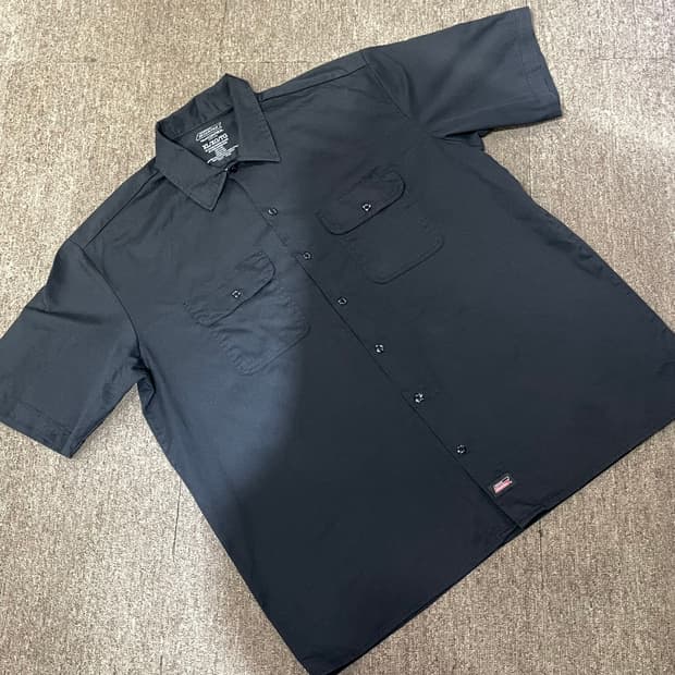 (XL) Dickies 디키즈 반팔 워크 셔츠 블랙
