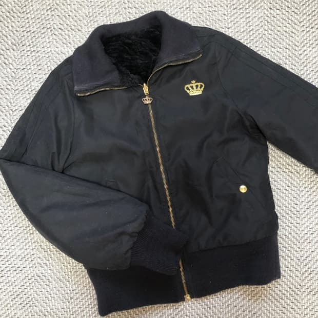 빈티지 아디다스 미시엘리엇 리버시블 블랙 퍼 점퍼