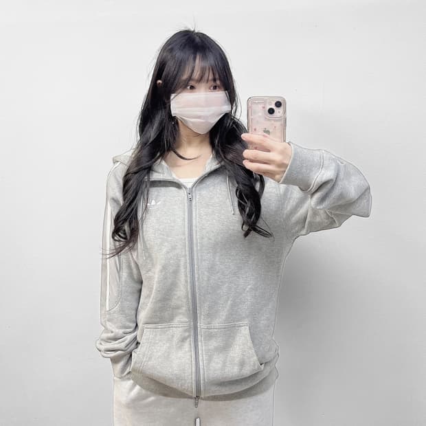 아디다스 파이어버드 후드집업 그레이