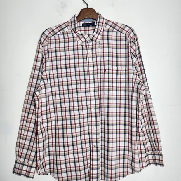 Nautica 체크 버튼다운 셔츠