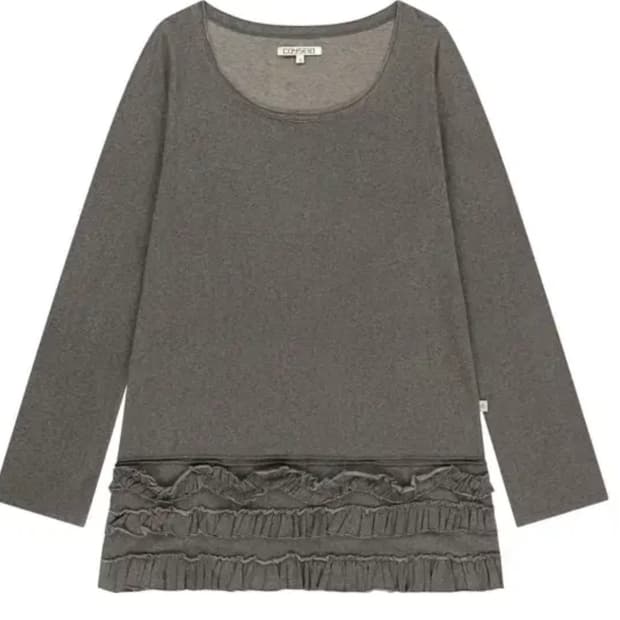 [2] 코이세이오 바텀 멀티플 프릴 드레스 브라운