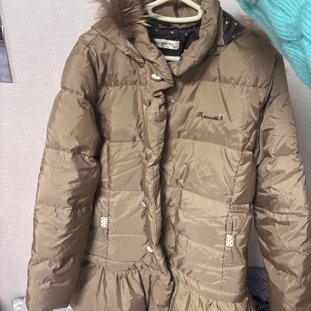 Pom ponette 라떼갸루 도트 패딩 원피스 히메갸루 러블리 로걀