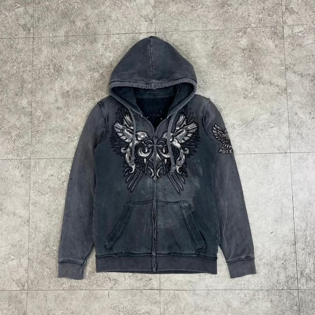 빈티지 고딕 그런지 후드집업