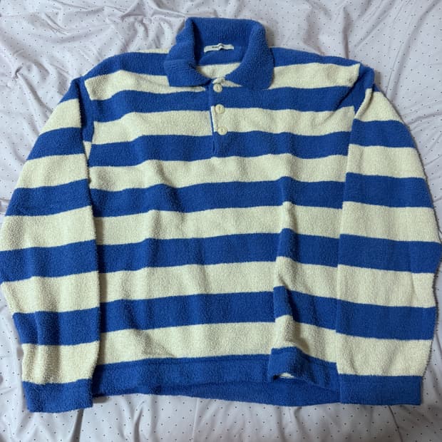 8seconds 에잇세컨즈 스트라이프 카라 니트