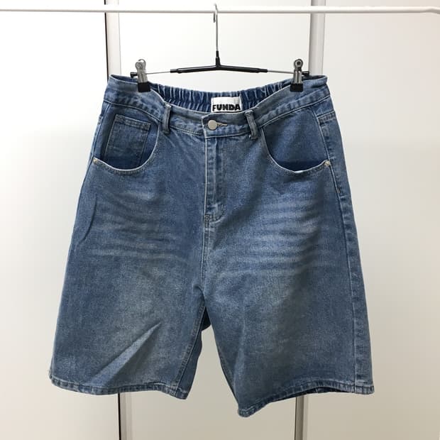 FUNDA 펀다 데님 버뮤다 팬츠