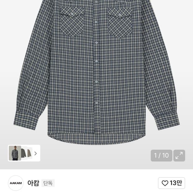 아캄 셔츠 Western Vintage Check Shirts (Blue