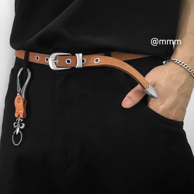 스웨이드 아일렛 웨스턴 벨트