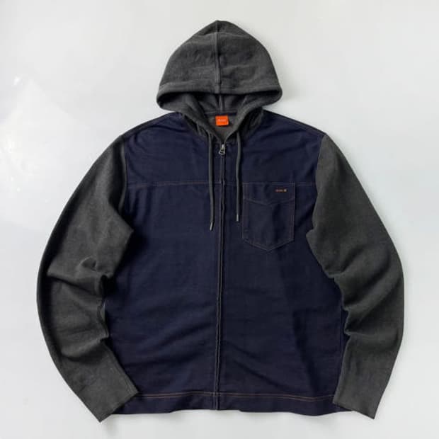 휴고보스 00s 배색 후드 집업 자켓 PR1753