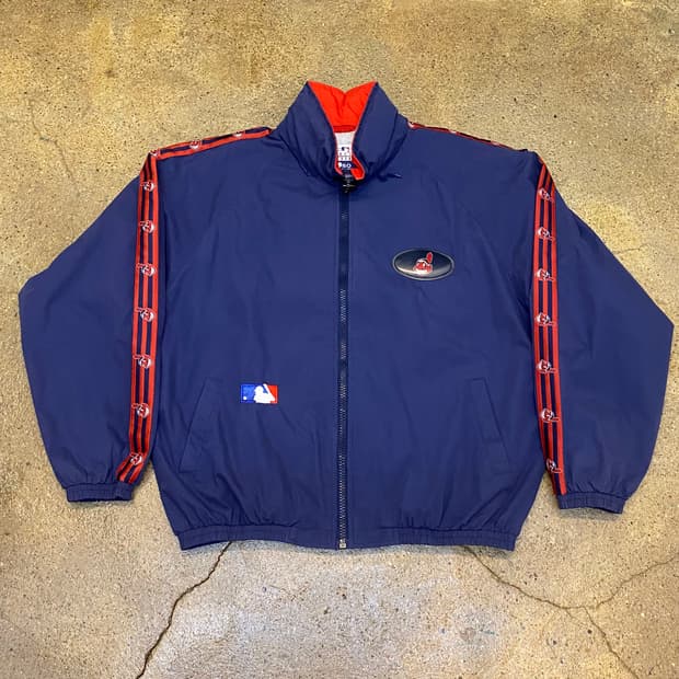90s Made in Korea 미국 빈티지 인디언스  바람막이 자켓