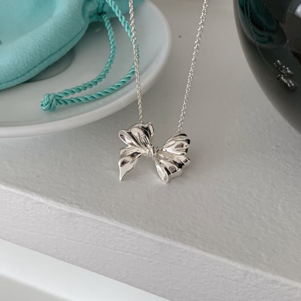 [ 티파니앤코 ]  티파니 라지 보우 리본 목걸이