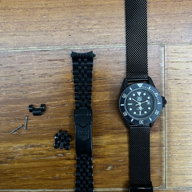 태그호이어 빈티지 1000 pvd 블랙 보이 사이즈